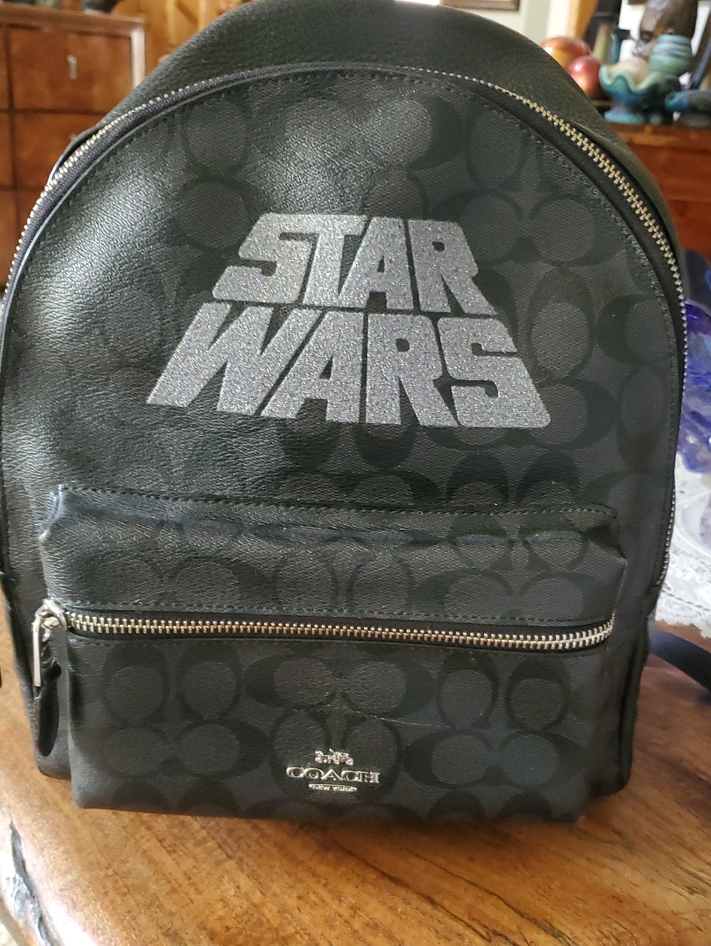 Coach x Star Wars Black Signature Mini Backpack Limited Edition 1980 - F88015